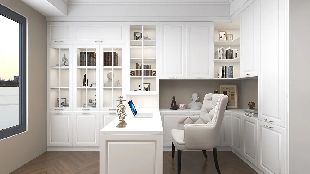 European Style Minimalist White Custom Wardrobe (5)7tt