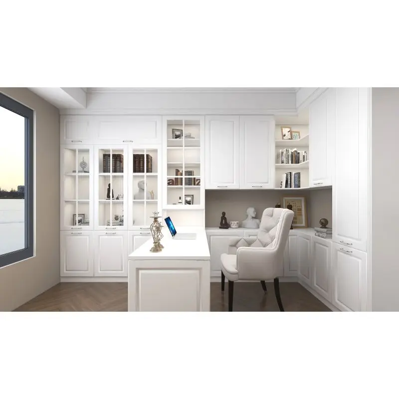 European Style Minimalist White Custom Wardrobe